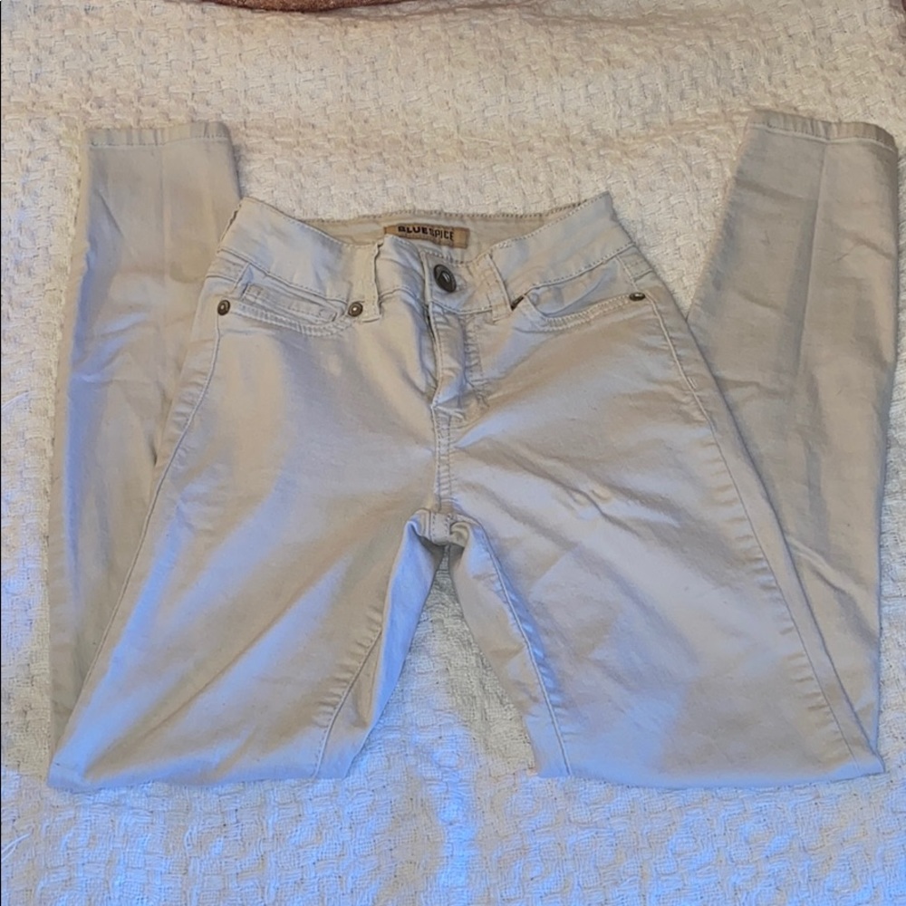 Khaki skinny jeans